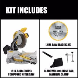 DEWALT DWS715 12 in. Single Bevel Compound Miter Saw, 15 Amp, 4000 rpm thumbnail 2