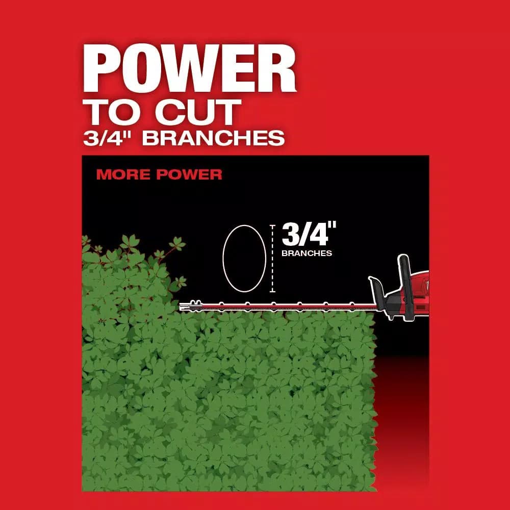 Milwaukee M18 FUEL 24 in. 18V Cordless Brushless Hedge Trimmer Kit with 8.0 Ah Battery and Rapid Charger