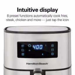 Hamilton Beach 5.3 Qt. Digital Air Fryer, 1700W Stainless Steel with 8 Presets thumbnail 5