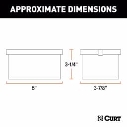 CURT Lockable Breakaway Battery Case, 5" x 3-1/4" x 3-7/8" thumbnail 3