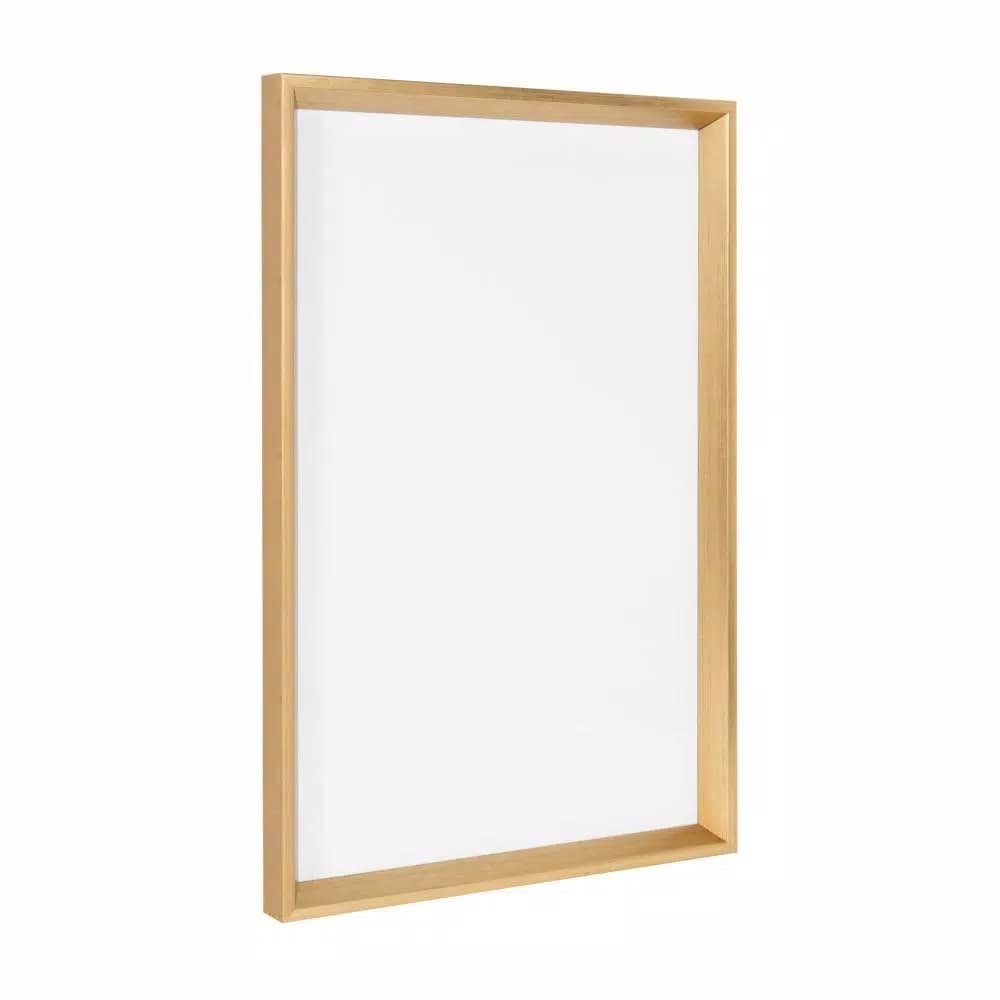 DesignOvation Kate and Laurel Calder Modern Framed Magnetic Dry Erase Board, Gold