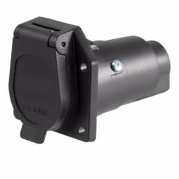 CURT 7-Way Round RV Blade Connector Socket, Vehicle Side thumbnail 1