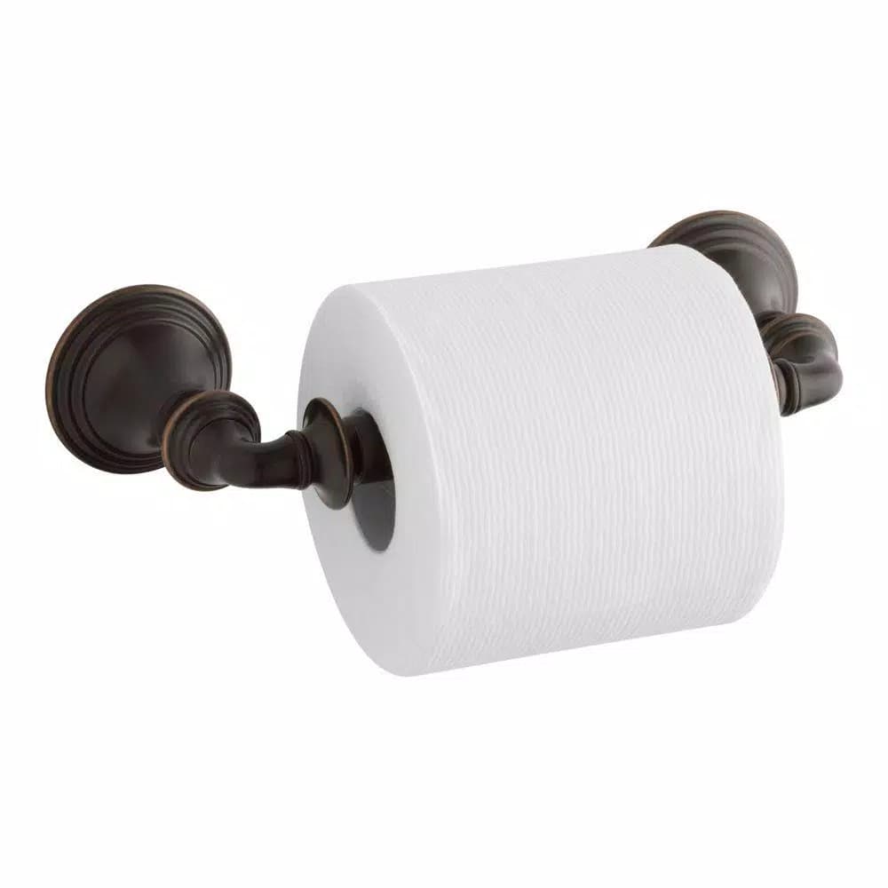 KOHLER Devonshire 3-Piece Bathroom Hardware Set - Towel Bar, Ring & Toilet Paper Holder - Oil-Rubbed Bronze