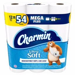 Charmin Ultra Strong Toilet Paper, Mega Plus Rolls, 12 Count thumbnail 4