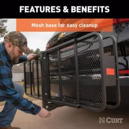 CURT Steel Wide Basket Style Hitch Cargo Carrier, 500 lb. Capacity, 2 in. Receiver thumbnail 5