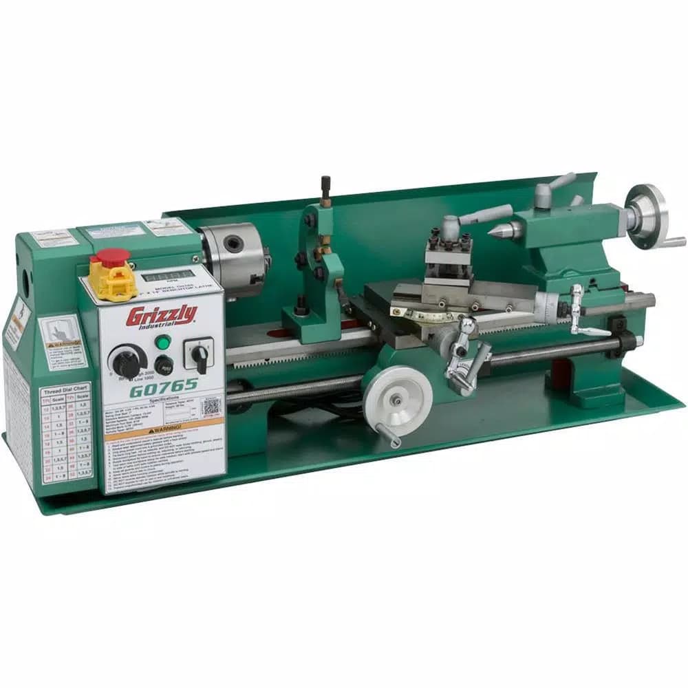 Grizzly Industrial 7 in. x 14 in. Variable-Speed Benchtop Lathe with Digital RPM Display