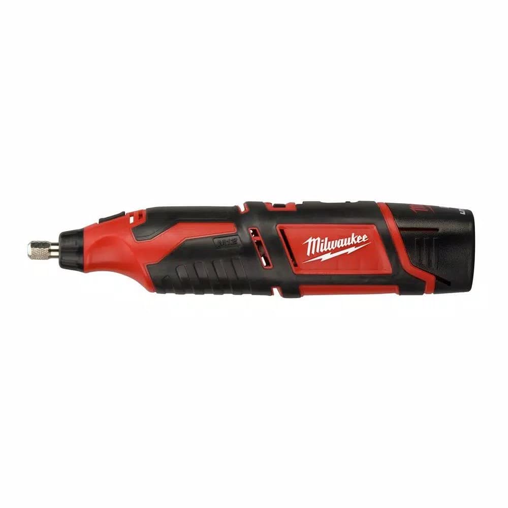 Milwaukee M12 12V Lithium-Ion Cordless Rotary Tool Kit with 1.5Ah Battery, Charger, and Bag
