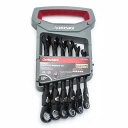 Husky 6-Piece Metric 100-Position Flex-Head Ratcheting Wrench Set thumbnail 2