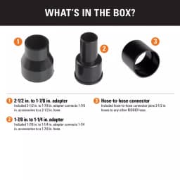 RIDGID Hose and Accessory Adapter Kit for Wet/Dry Shop Vacuums thumbnail 2