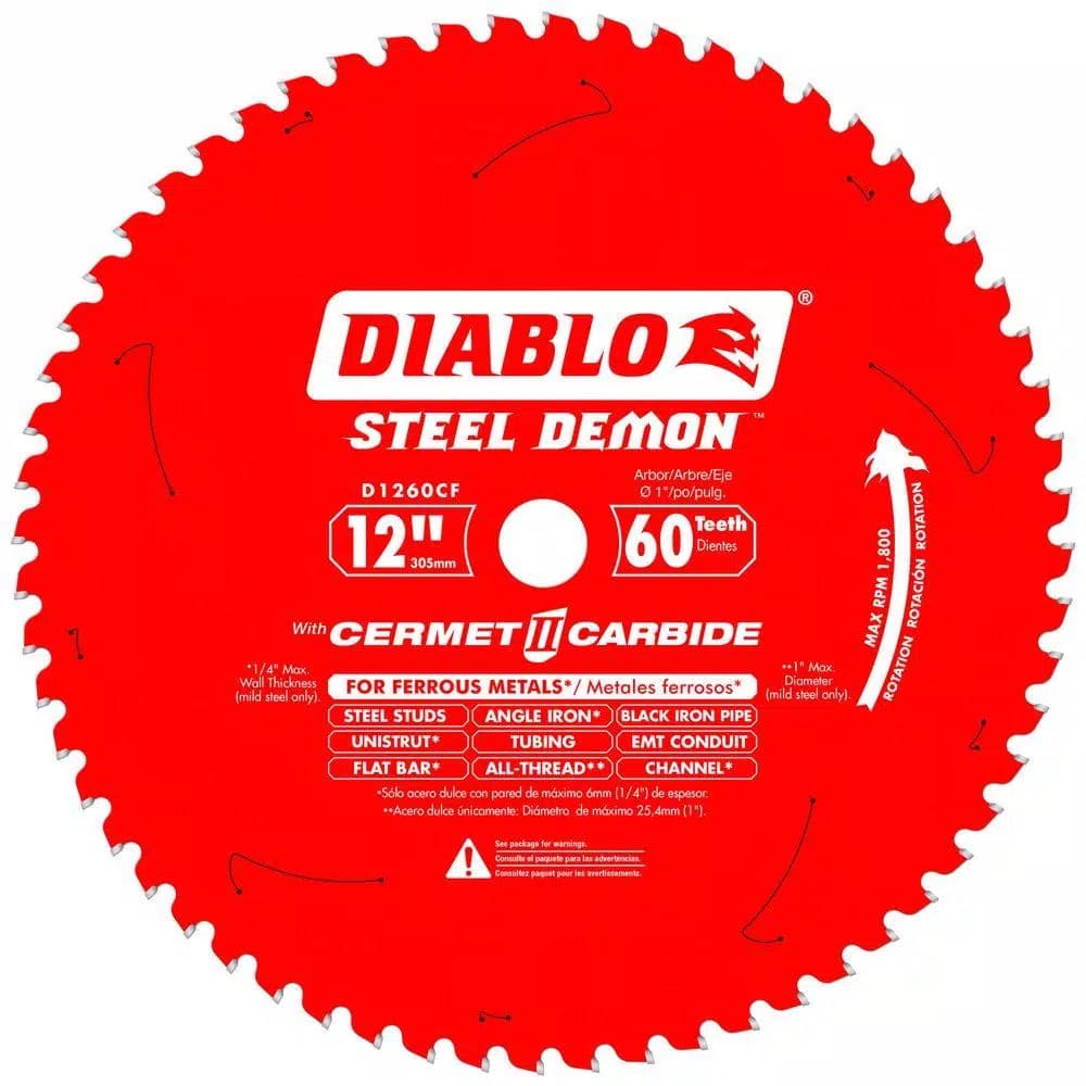 Diablo Steel Demon Cermet II 12 in. 60-Tooth Carbide Circular Saw Blade for Metal & Stainless Steel