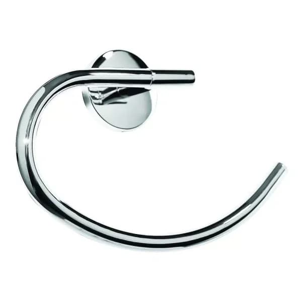 Croydex Hampstead Chrome Hand Towel Ring - Modern Wall Mounted Metal Towel Holder