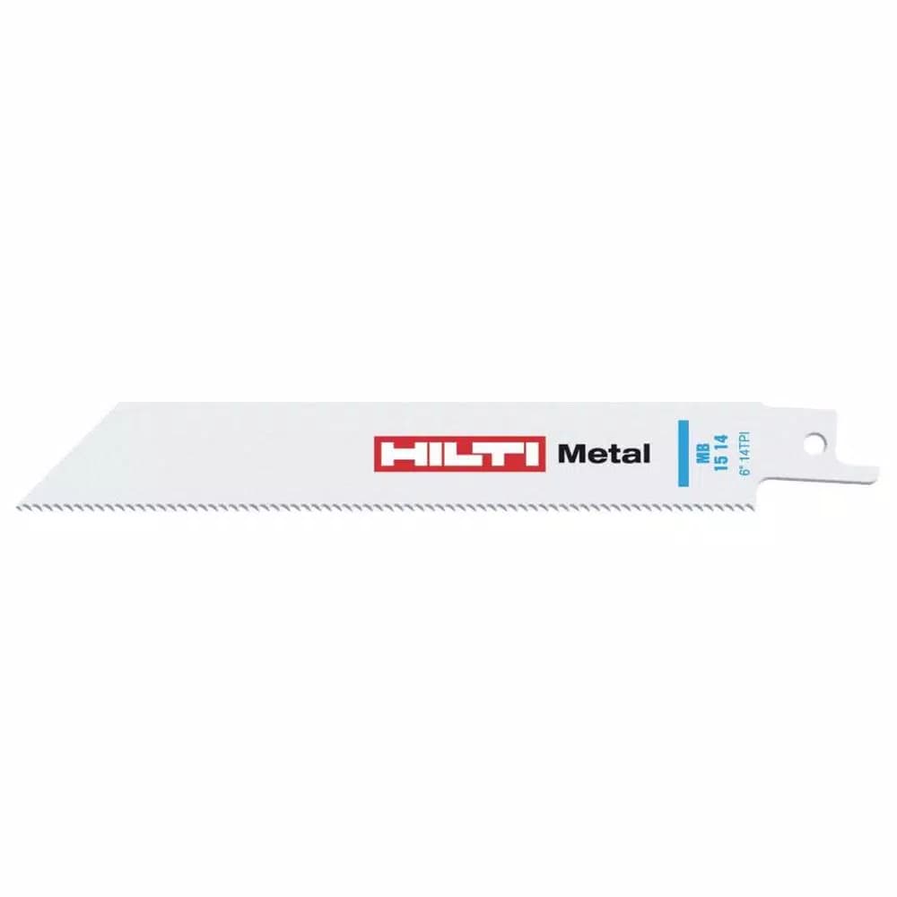 Hilti MB 15 Metal Cutting Reciprocating Saw Blades, 6 in., 14 TPI, 5-Pack