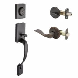 Copper Creek Colonial Handleset with Waverlie Lever Trim, Tuscan Bronze thumbnail 1