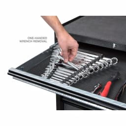 TEKTON 7.5 in. 15-Tool Store-and-Go Wrench Rack Keeper, Black thumbnail 4