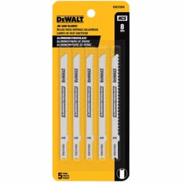 DEWALT 4 in. 8 TPI High Carbon Steel U-Shank Jigsaw Blades, 5-Pack thumbnail 2
