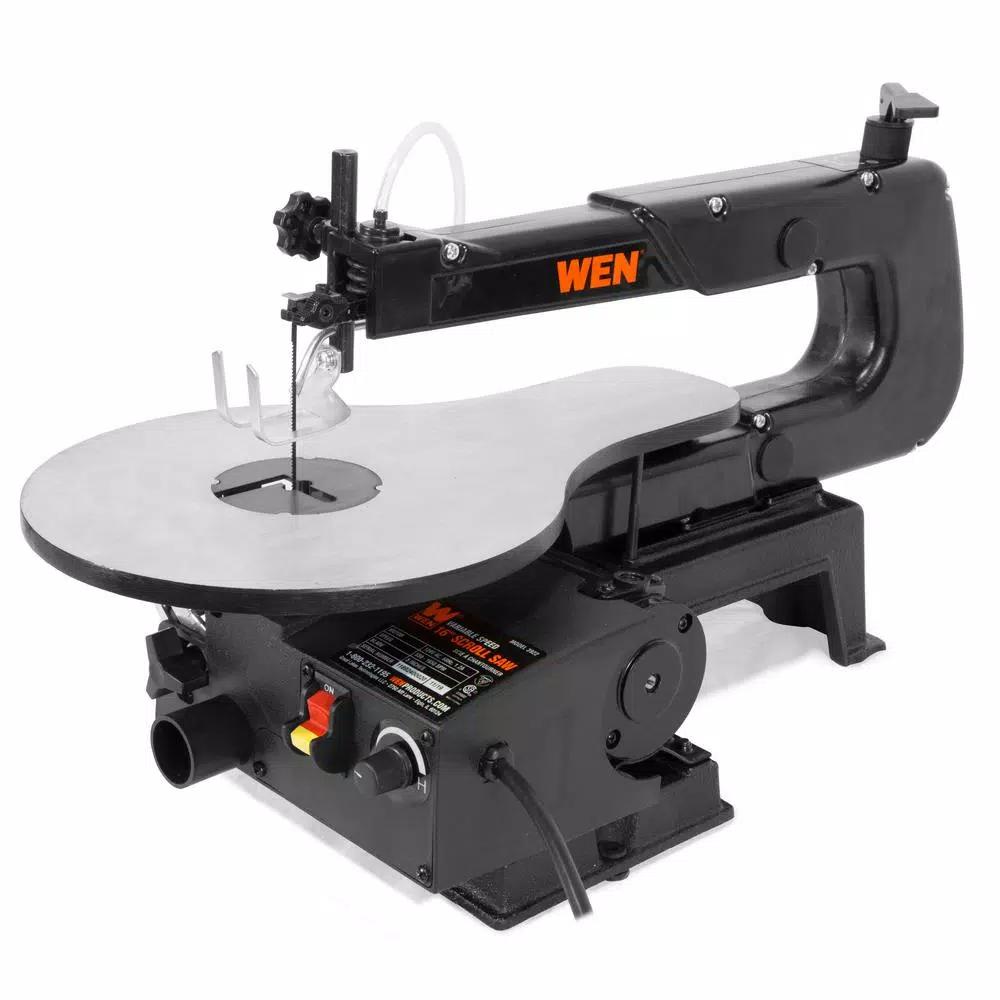 WEN 16-Inch Variable Speed Scroll Saw with Cast Iron Base and Easy-Access Blade Changes