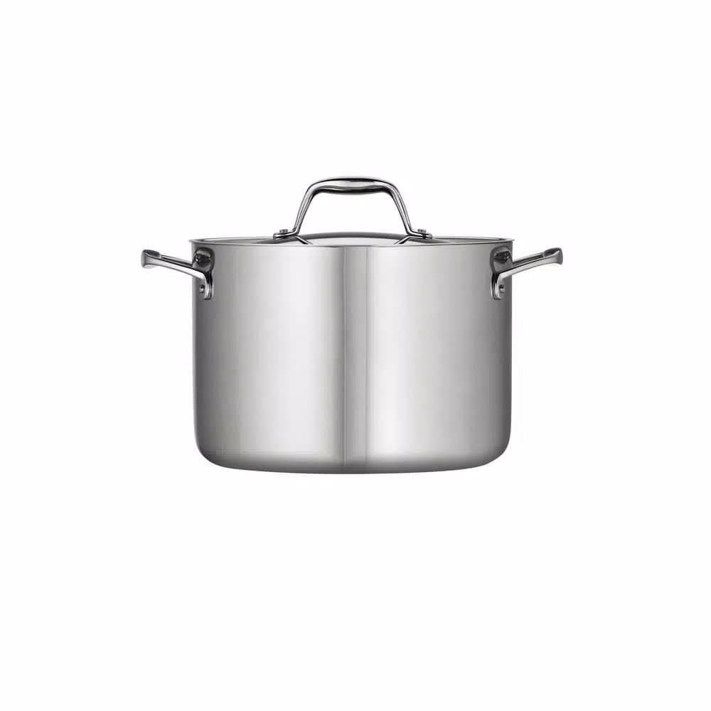 Tramontina Gourmet 8 Qt. Tri-Ply Clad Stainless Steel Stock Pot with Lid