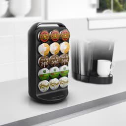 Mind Reader Apollo 30-Capacity K-Cup Storage Carousel - Black & Chrome Coffee Pod Dispenser thumbnail 6