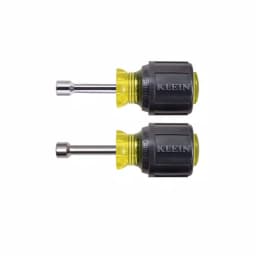 Klein Tools 2-Piece Stubby Nut Driver Set with Cushion Grip Handles, 1/4 in. and 5/16 in. thumbnail 1