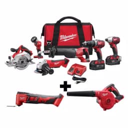 Milwaukee M18 18V Lithium-Ion Cordless 4-Tool Combo Kit with Oscillating Multi-Tool and Blower thumbnail 1