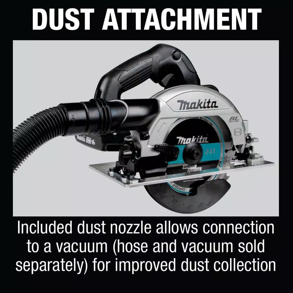 Makita 18V LXT Sub-Compact Brushless 6-1/2" Cordless Circular Saw Kit (2.0 Ah)