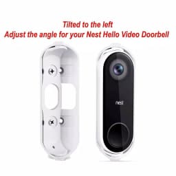 Wasserstein Adjustable Angle Wall Mount for Google Nest Hello Video Doorbell, White thumbnail 3
