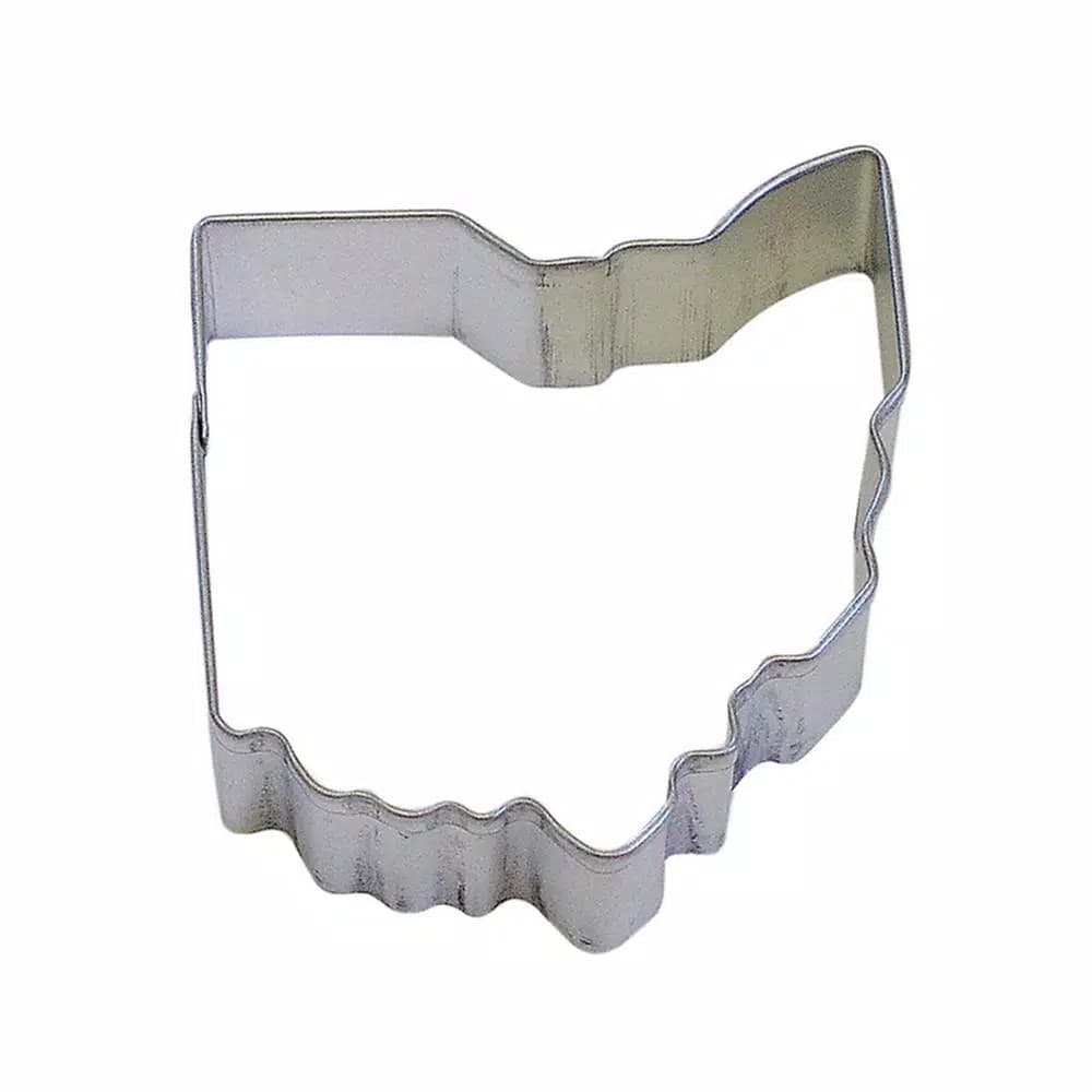 CybrTrayd-R&M 12-Piece Ohio State Tinplated Steel Cookie Cutter Set with Recipe