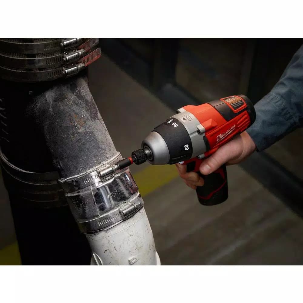 Milwaukee 2455-20 M12 12V Lithium-Ion Cordless 1/4 in. No-Hub Coupling Driver (Tool-Only)