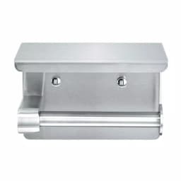 Alpine Industries Single Post Toilet Paper Holder with Storage Shelf, Brushed Stainless Steel thumbnail 2