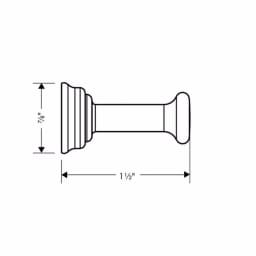 Hansgrohe Axor Montreux Single Robe Hook, Brushed Nickel, Solid Metal thumbnail 2