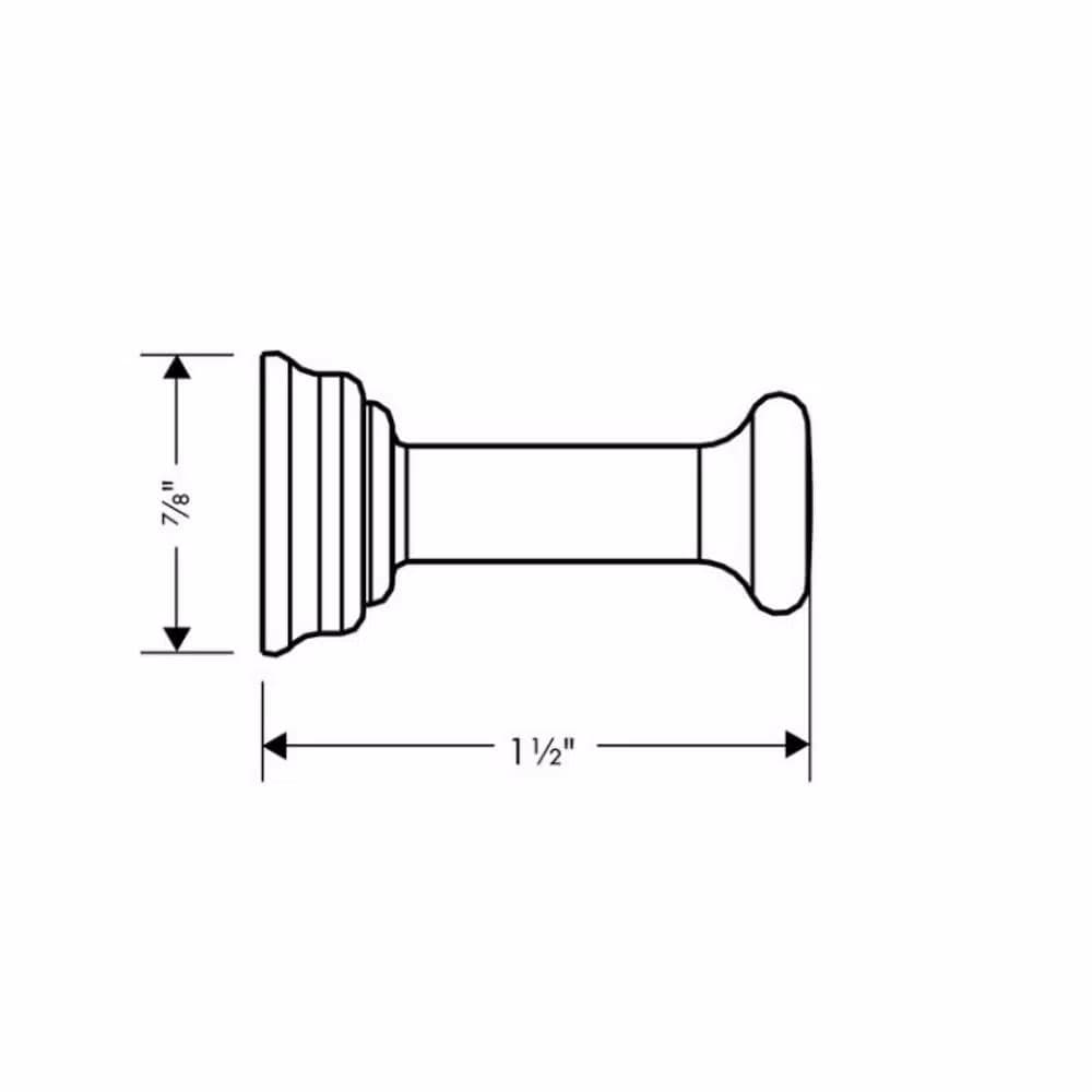 Hansgrohe Axor Montreux Single Robe Hook, Brushed Nickel, Solid Metal