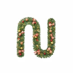 Home Accents Holiday Royal Easton 12 ft. Pre-Lit Artificial Christmas Garland with 70 Warm White LED Lights thumbnail 1