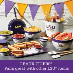 College Kitchen Collection LSU Tigers 4.75-Quart Big Party Serving Bowl, Purple thumbnail 5