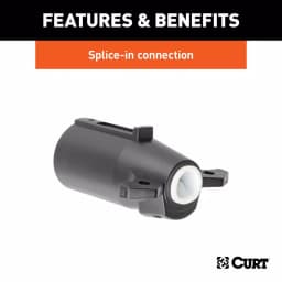 CURT 7-Way RV Blade Connector Plug, Trailer Side, Black Plastic thumbnail 5