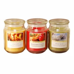 LUMABASE Holiday Scented Candle Collection - 3 Pack 18 oz. Glass Apothecary Jars thumbnail 1