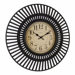 La Crosse Clock 20 in. Covington Quartz Round Wall Clock with Matte Black Frame thumbnail 4