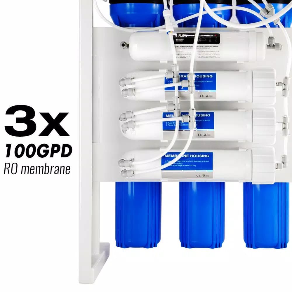 ISPRING Workhorse 300 GPD Commercial Reverse Osmosis Water Filtration System with Booster Pump