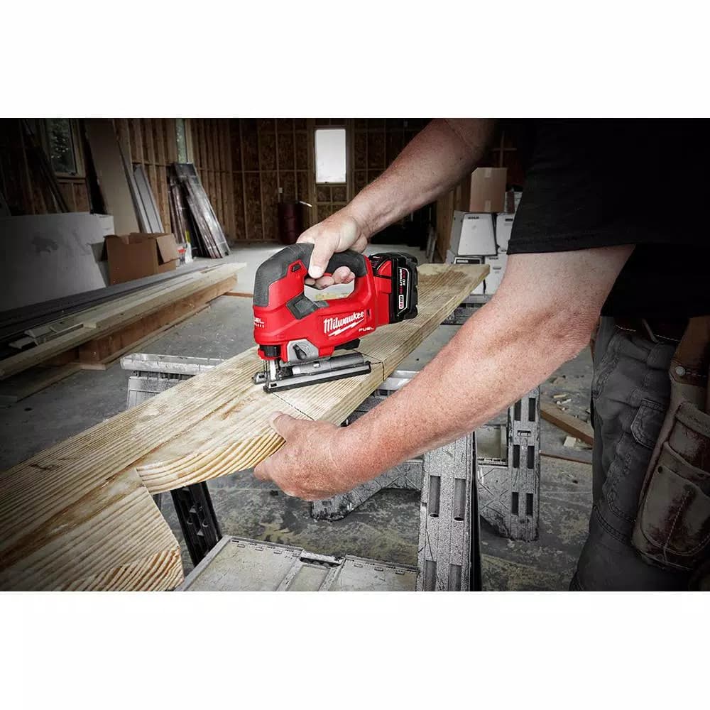 Milwaukee M18 FUEL 18V Brushless Cordless Jig Saw Kit with 5.0Ah Battery, Charger, and Case
