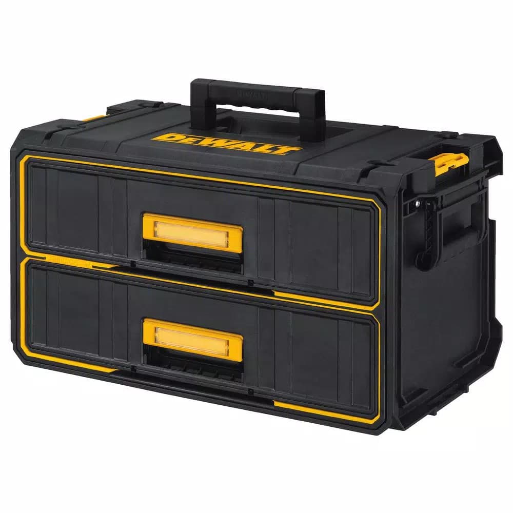 DEWALT 142-Piece Mechanics Tool Set with Bonus TOUGHSYSTEM 22 in. 2-Drawer Tool Box