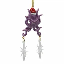 Design Toscano 5.5 in. Tenacious Tentacles Octopus Holiday Ornament with Santa Hat thumbnail 3