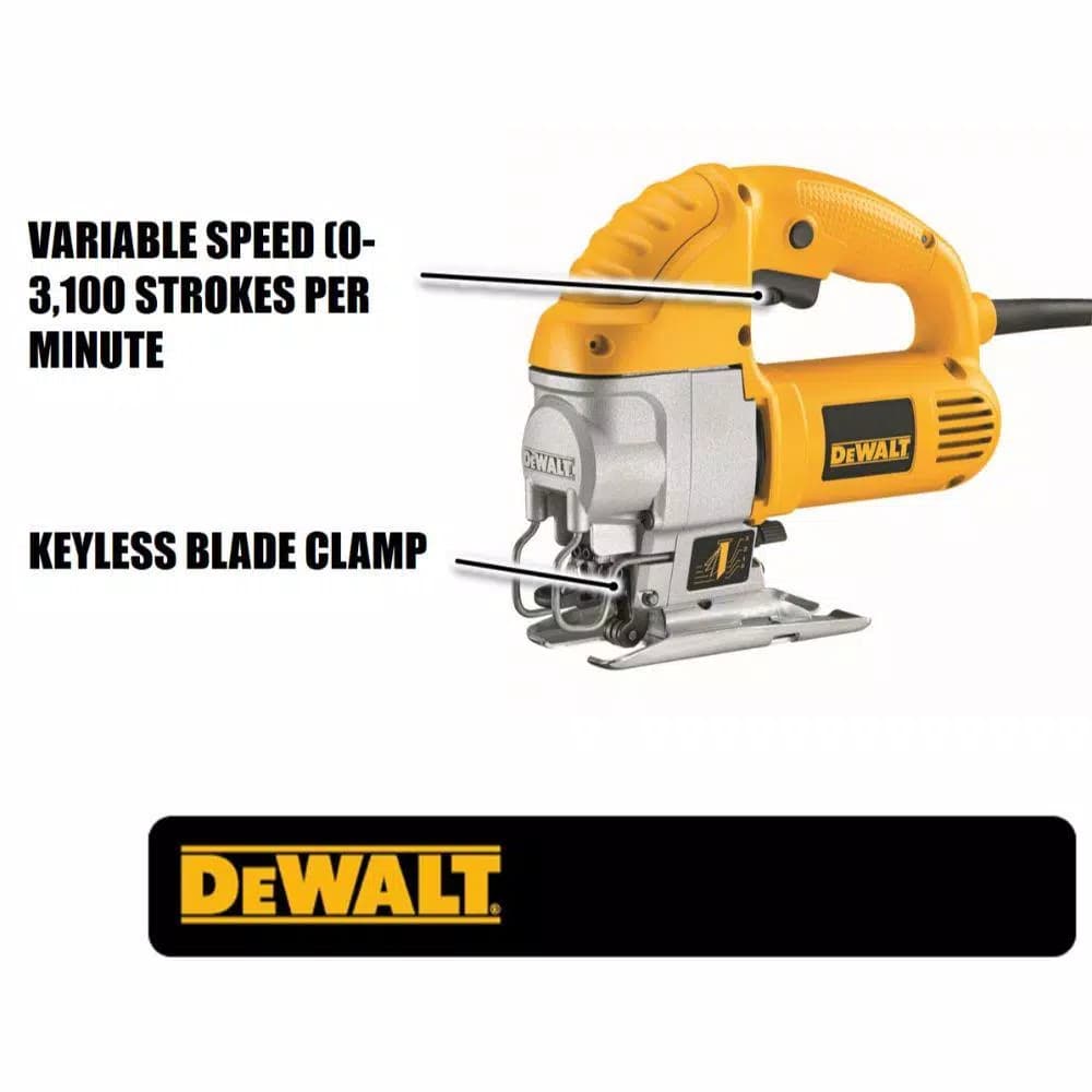 DEWALT 5.5 Amp Corded Jig Saw Kit with Carrying Bag