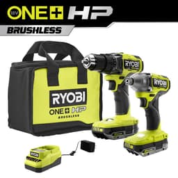 RYOBI 18V ONE+ HP Brushless 2-Tool Combo Kit: 1/2 in. Drill/Driver and 1/4 in. Impact Driver with (2) 2.0 Ah Batteries thumbnail 1