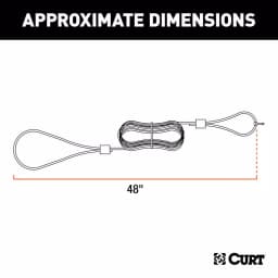 CURT Replacement Breakaway Switch Lanyard for CURT 52010, 48-in High-Temp Nylon Cable thumbnail 6