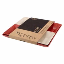 Unbranded EVO Sustainable Goods Red Eco-Friendly Wood-Plastic Composite Serving & Snack Set, 5-Piece thumbnail 3