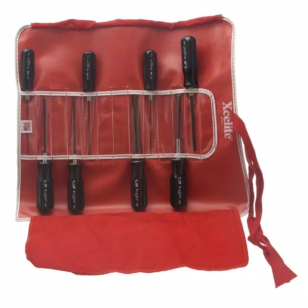 Xcelite 8-Piece Metric Allen Hex Screwdriver Set with Canvas Storage Pouch