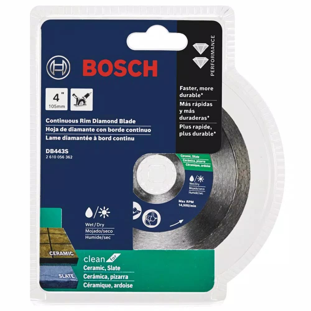 Bosch 4 in. Premium Continuous Rim Diamond Blade for Tile Cutting