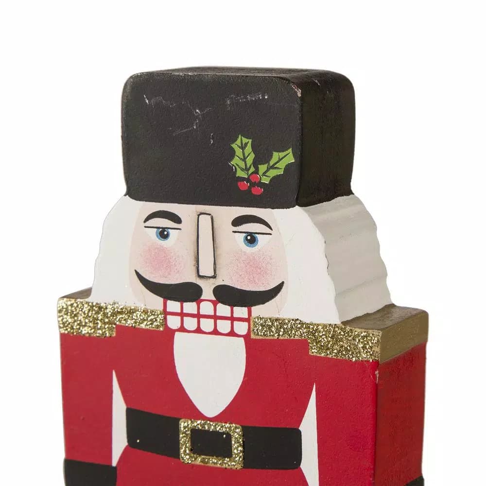 Glitzhome Nutcracker Wooden and Metal Stocking Holders, Set of 2