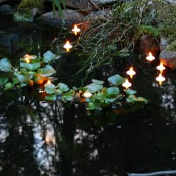 LUMABASE Amber Floating LED Tea Light Candles, Waterproof Battery Operated, 1.25 x 1.25 in, 12-Count thumbnail 5