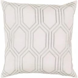 Artistic Weavers Avalon Ivory Geometric 18 in. x 18 in. Linen Throw Pillow thumbnail 1