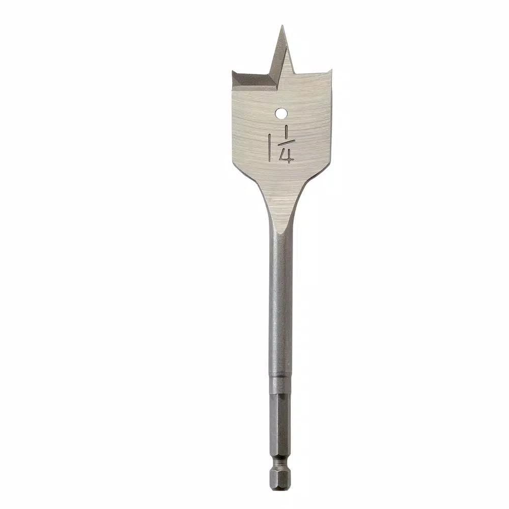 Milwaukee 1-1/4 in. x 6 in. High Speed Steel Spade Wood Boring Bit
